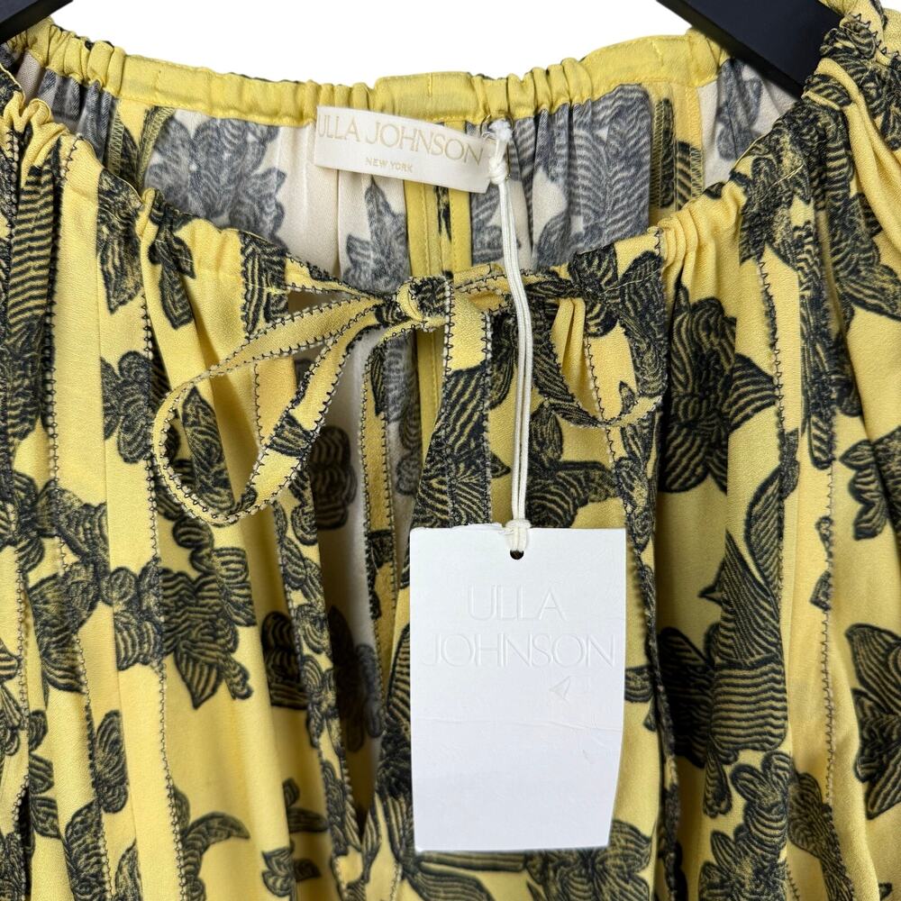 ULLA JOHNSON Marcellana Puff Sleeve Top in Solaris - Picture 12 of 13